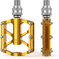 Bike Bicycle Pedals - 9/16” Quick Release Pedals Aluminum Flat Pedals - 3 Bearings Bicycle Pedals with Reflectors for Mountain Road BMX MTB Folding Bike