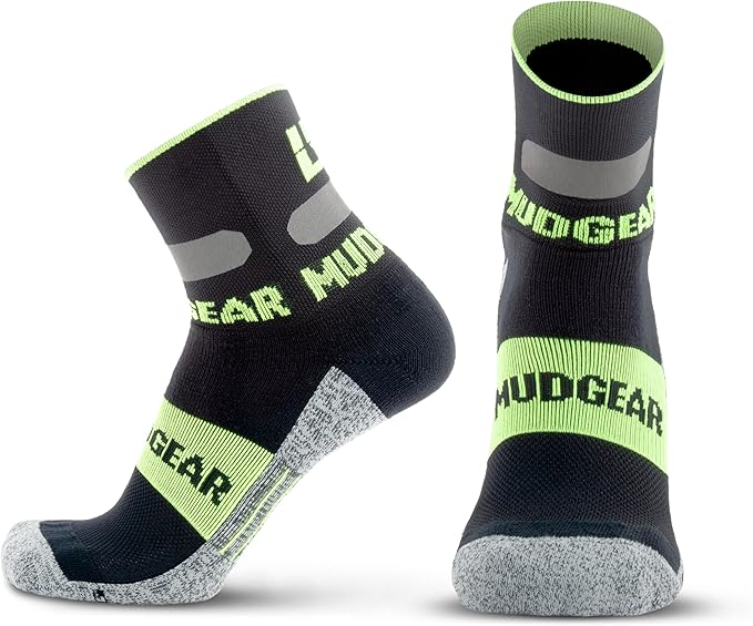 Crew Length Trail Running Socks, Quick-Drying Mid-Calf Socks with Arch Support, Sweat-Resistant, Breathable Athletic Socks