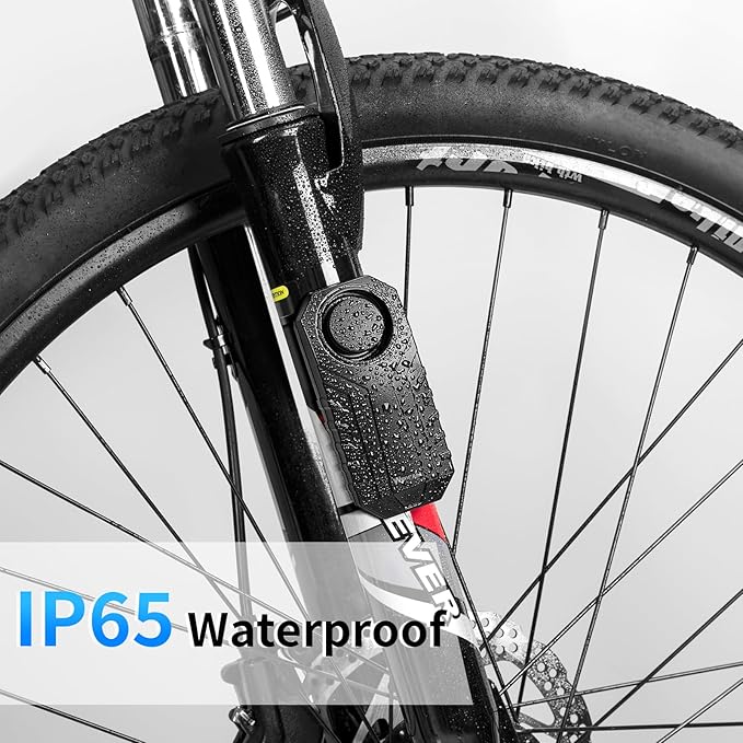 WSDCAM 113dB Loud Anti Theft Vibration Sensor Alarm Systems for Electric Bike Motorcycle Golf Car Trailer Mailbox Garage Door Waterproof Home Security Bike Accessories Bike Alarm with Remote