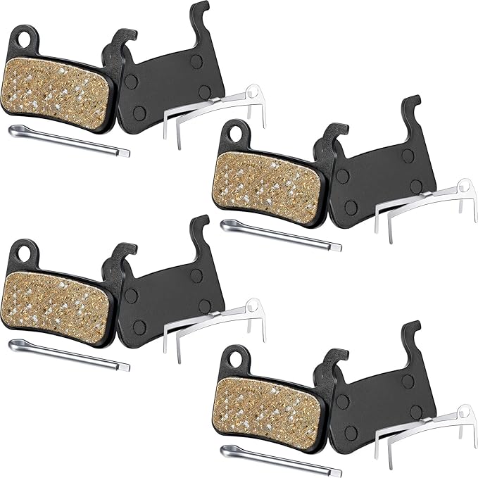 Boao 4 Pairs Resin Brake Pads - Bicycle Disc Brake Pads Compatible with Shimano Deore XT XTR LX SLX Hone Alfine Saint