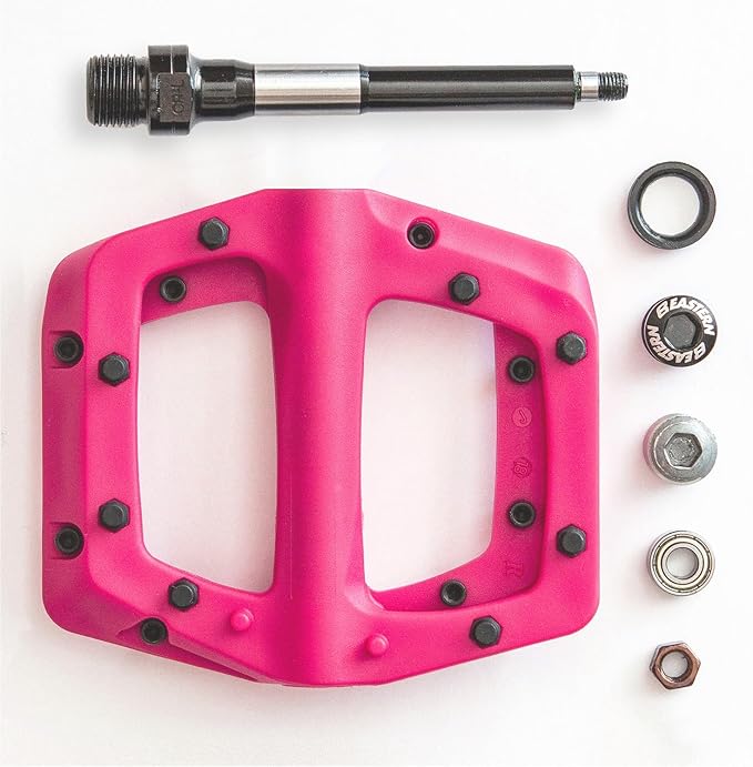 Eastern Nylon Linx Pedals 9/16 - Lightweight, High-Grip MTB & BMX Pedals with Removable Metal Pins, Chromoly Axle for BMX, MTB, Road & Kids Bikes - Multiple Colors