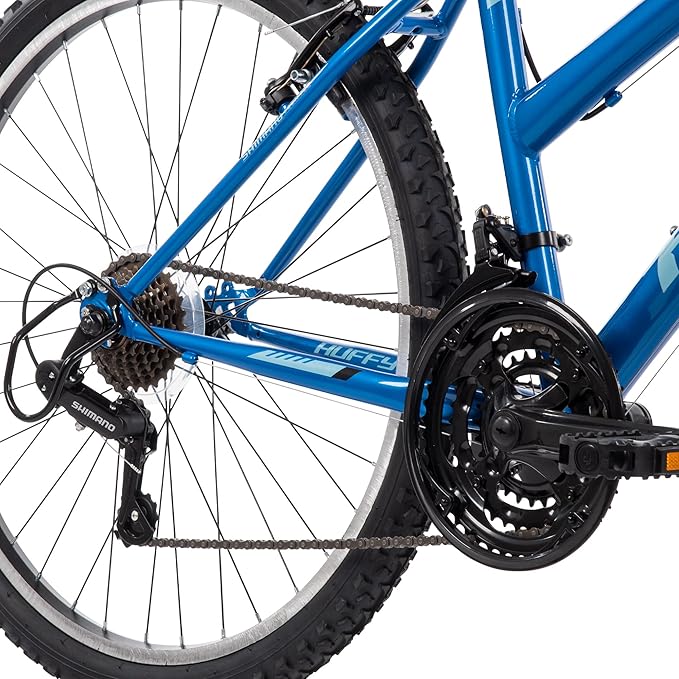 Huffy Stone Mountain Bike for Men and Women, 20”/24”/26”, 6-Speed (20”) or 21-Speed, Front or Dual Suspension (Varies), Multiple Colors, Adjustable Saddle, Shimano Equipped, All-Terrain Tires