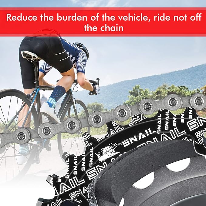 Boao Chainring 104 Bcd Chainring 32T Narrow Wide Single Chain Ring with 4 Pieces Sprocket Bolts for Road Bikes, Mountain Bikes, Bmx Mtb Bike, Black