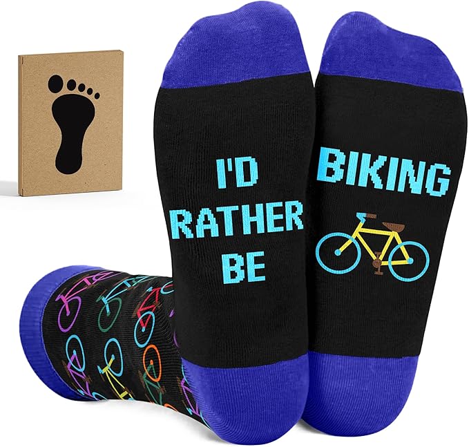 Cycling Socks - Gifts for Cyclists, Mountain Bike Accessories, Bike Socks and Funny Biker Gifts for Men