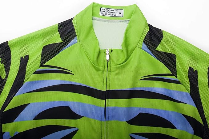 New Pro Full Zipper Men's Cycling Jersey Short Sleeve Riding Shirt USA