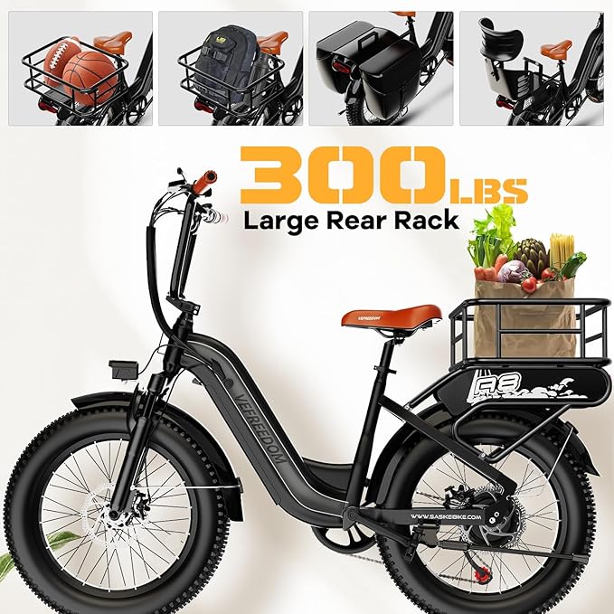 1500W Electric Bike for Adults Full Suspension,48/52v 20AH Electric Dirt Bike with 20" x 4.0 Fat Tire, Max 30+MPH & 70 Miles Electric Bicycle, Ebike for Snow, Mountains, Road UL Certified