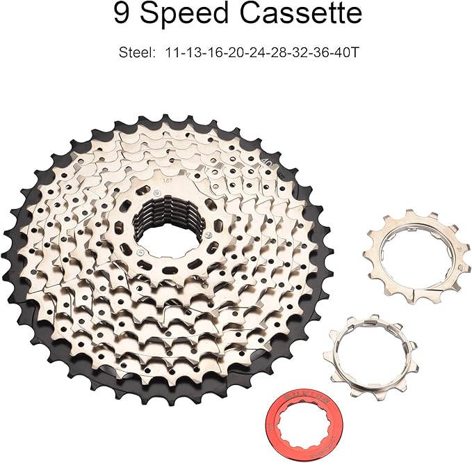 CYSKY 8/9/10/11/12-Speed Cassette 11-25T/28T/32T/34T/36T/40T/42T/46T/50T/52T Bike Sprocket Freewheel Compatible with Shimano, Sram HG Hub, Fit for Mountain Bike, Road Bike, MTB Cassette