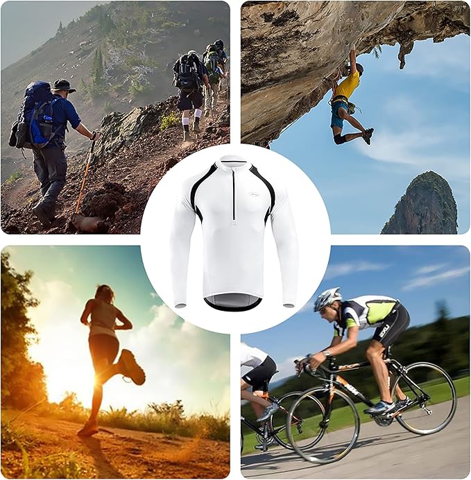 Cycling Jersey Men Bicycle Shirt Short and Long Sleeve MTB Road Biking Jersey with Pockets