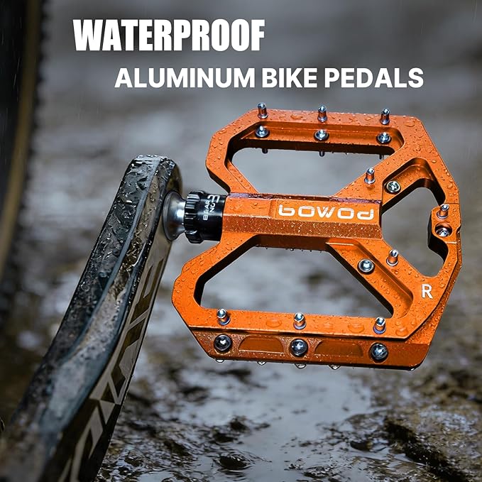 Bike Pedals 9/16" Lightweight Non-Slip Bicycle Platform Pedals - Fits Most Adult Bikes & Mountain Bikes &MTB, Road Bikes and Slip-Resistant Design