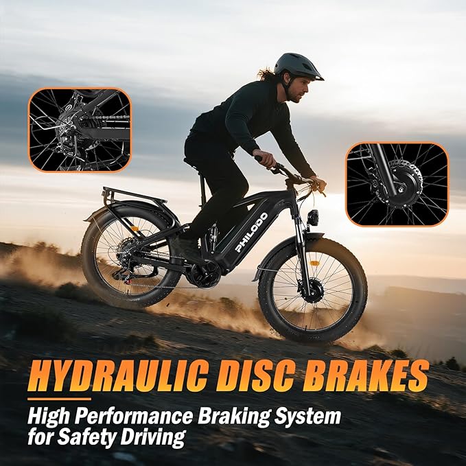 5000w Dual Motor Electric Bicycles, 60V Battery E-Bike with 45 MiIe P-Hour Electric Bike for Adults, 26 Fat Tire Hunting Ebike for All Terrain, Full Suspension Electric Ebike