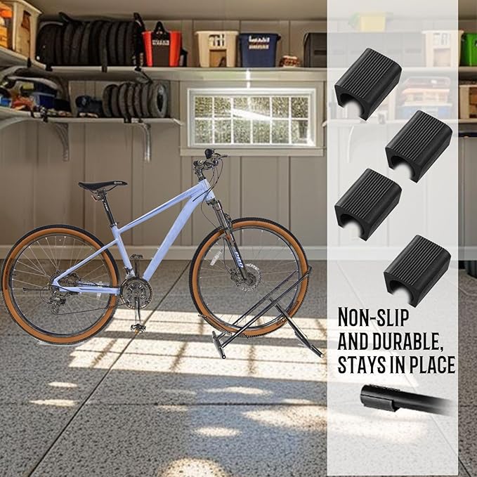 Folding Bike Floor Stand Rack, Portable Storage Bicycle Parking Rack for Garage/Home, Indoor Bike Stand Fit 16”-29” Mountain Road Bikes (2)