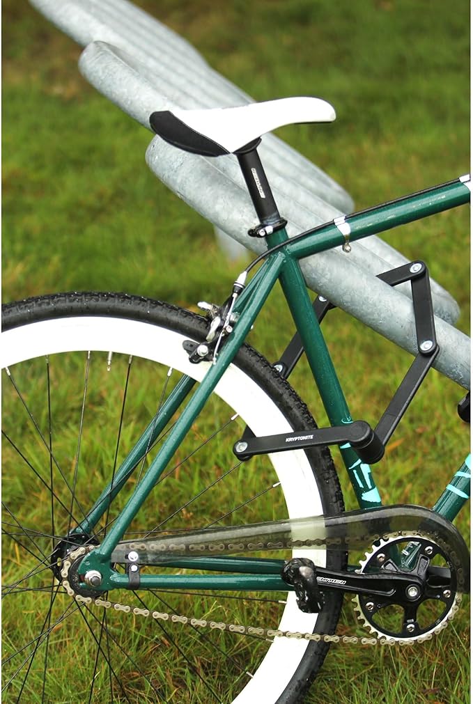 Kryptonite Folding Bike Lock, Compact Lightweight High Security Anti-Theft Foldable Bicycle Lock with 2 Keys and Mount for E-Bikes Scooter Road Mountain Bikes, 88.4cm (34.8 in)