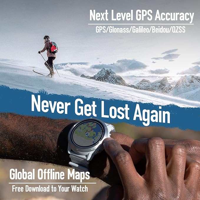 COROS APEX 2 Series Outdoor GPS Watch, 1.2" Sapphire Titanium, On-Wrist Navigation, Offline Maps, Heart Rate Monitor, Track Sleep, Running, Biking, Skiing, Climbing (APEX 2, Grey)