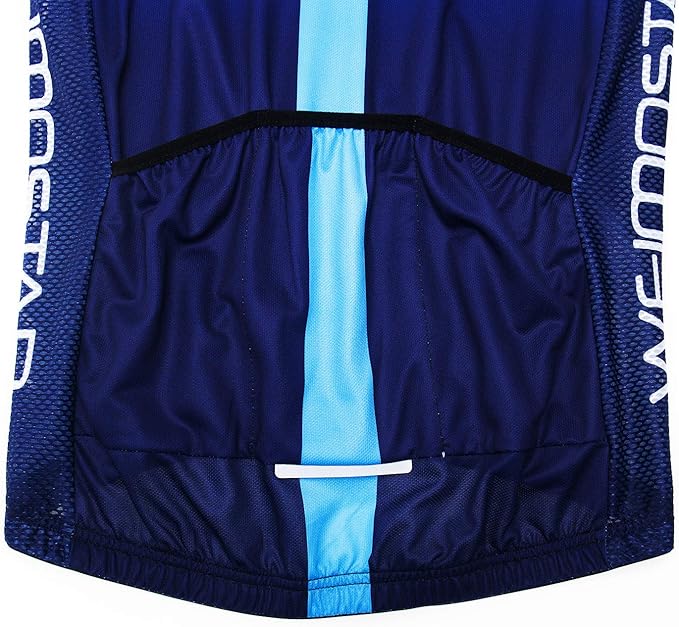 Cycling Jersey Men USA Summer Bike Short Sleeve 3-Pockets Breathable Quick-Dry Shirt S-3XL