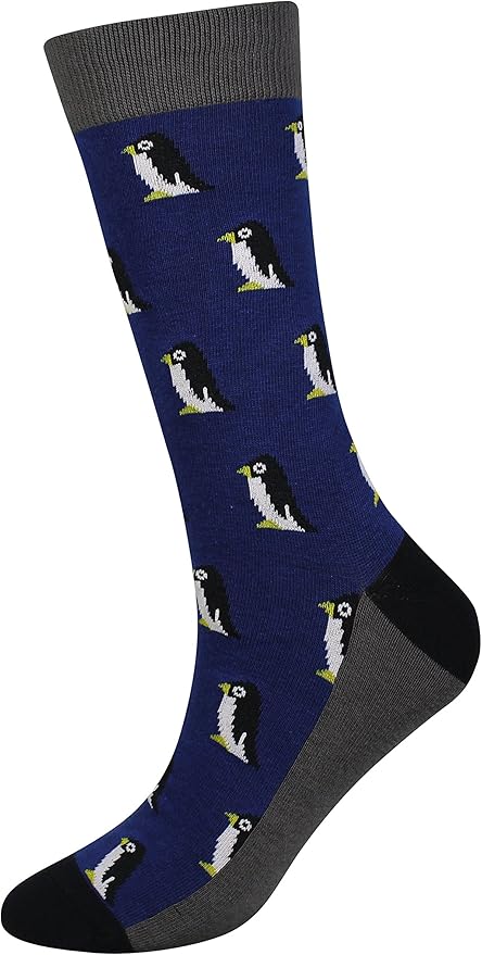 Cansok Men's 2/4 Packs Fun Crazy Novelty Dress Crew Socks