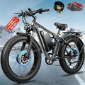 8000W Dual Motor Electric Bike for Adults 45MPH - Fast E-Bike with 52V 34Ah Battery Up to 105 Miles ,24"*4.0" Fat Tire E Bikes,Full Suspension Electric Bicycle for Snow Mountain Off-Road Commuter