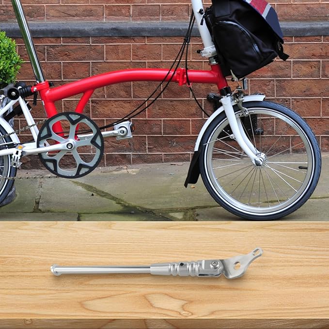 Adjustable Bicycle Kickstand, Bike Side Support Kick Stand, Single Leg Adjustable Aluminum Stands Mount Support, Folding Bicycles Modification For Folding Bikes With Installation Tools Length(silver)