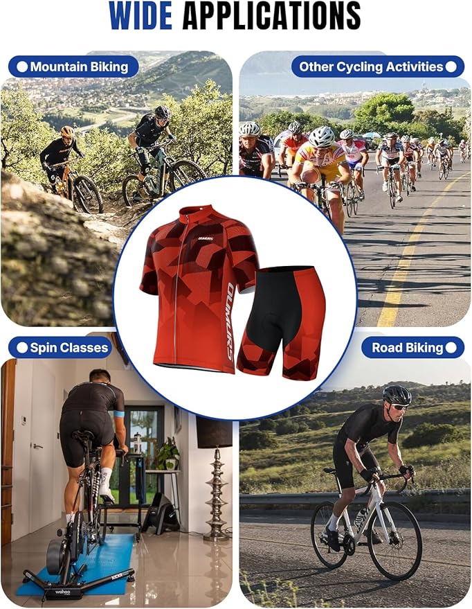 Cycling Jersey Set Short Sleeve Suits Men Bike Clothing Road Bicycle Shorts Padded Outfits