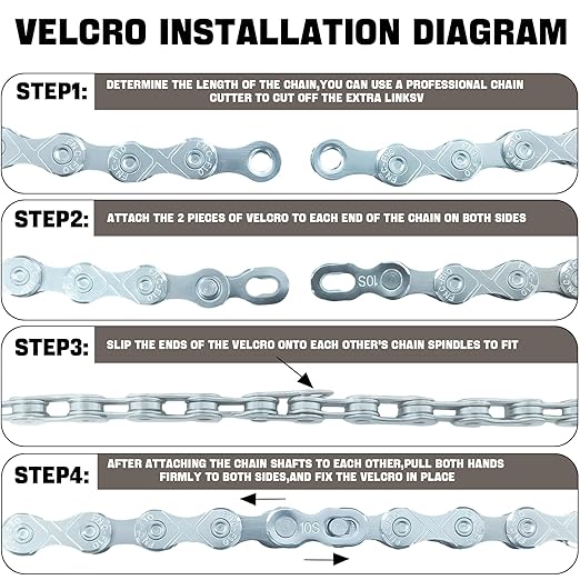 6/7/8/9/10/11/12 Speed Bike Chain – High-Strength, Durable & Smooth-Shifting for Road/Mountain Bikes (10-Speed)