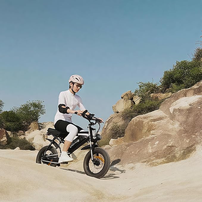 ADISTAR 16” Electric Bike for Adults/Teens, Peak 1500W & 65 Miles Long Range, 48V 15.6Ah Battery, Up to 28Mph, Full Suspension Fat Tire All-Terrain eBike on Mountains,Snow,Sand