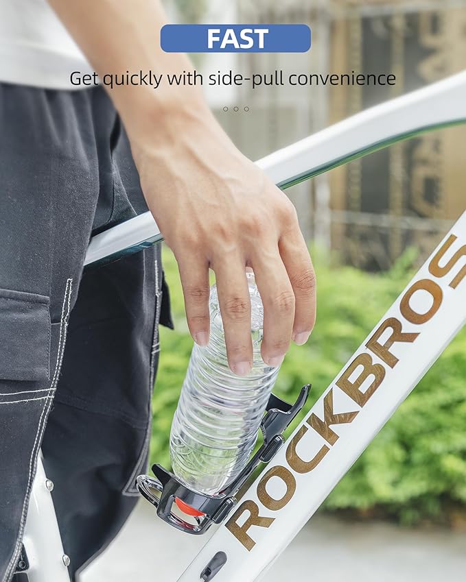 ROCKBROS Bike Water Bottle Holder, Lightweight Durable Bike Water Bottle Cage, Water Bottle Holder for Road Mountain Bikes