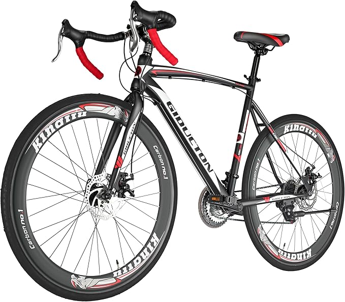 Mens Road Bike 700C Bicycle 54cm Frame 3-Spoke Mag Wheels Outdoor Cycling Urban Commuter Bikes Dual Disc Brakes