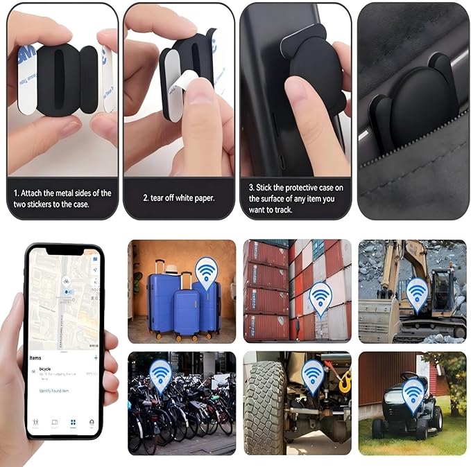 Tracker for Elderly, Kids, Bikes & Motorcycles, Affordable GPS Locator, High-Precision Positioning, Easy to Use, Real-Time Tracking, Theft Protection, Location Monitoring. (2PCS)