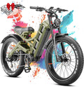 eAhora Romeo Pro (2025 Upgraded) Peak 1600W 34MPH Electric Bike for Adults, 48V 60AH 200+ Miles Long Range Electric Bike, 26*4.0" Fat Tire Electric Mountain Bike, Full Suspension, Commuting & Delivery