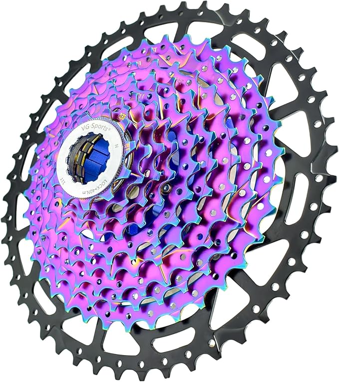 VG SPORTS 8/9/10/11/12 Speed Ultra-Light Bike Cassette for Mountain Bike 11-40T/11-42T/11-46T/11-50T/11-52T MTB Cassette Lightweight Aluminum Bracket Cassette