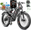 eAhora Romeo Pro 3/2 [2026] 46-50 Mph Electric Bike for Adults, Peak 5600W Dual Motor Ebike, 60V/52V 80Ah/70Ah 250 Miles Long Range E Bike, 26”*4.0 Fat Tire Air Full Suspension Off-Road E-Bike