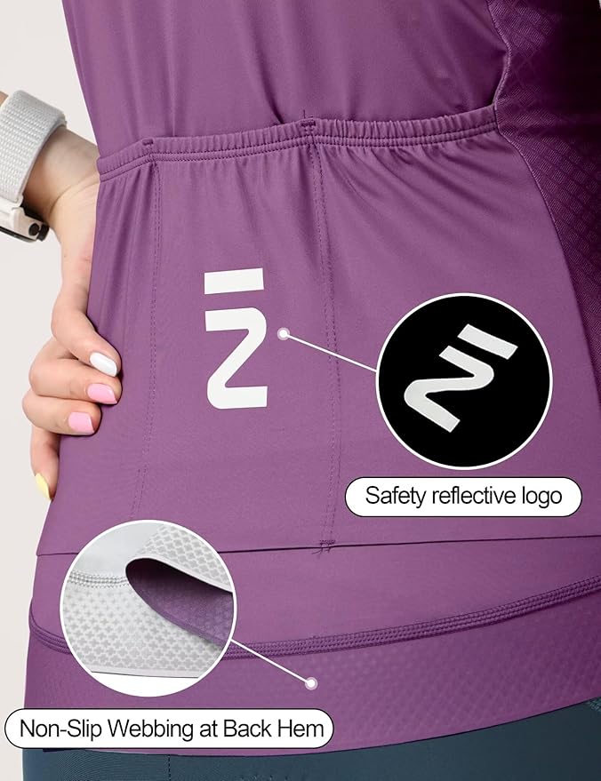 INBIKE Cycling Jersey Women Long Sleeves Bike Shirts with Pockets Quick Dry Bicycle Clothing for Road Biking Riding
