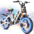 2025 eAhora Juliet Pro 2 5400W/1200W 43/34MPH Dual Motor | 60V 70Ah/52V 60Ah 200-220+Miles Long Range Ebike for Delivery and Commuting | 20'' Fat Tire Full Suspension Electric Bike for Adults