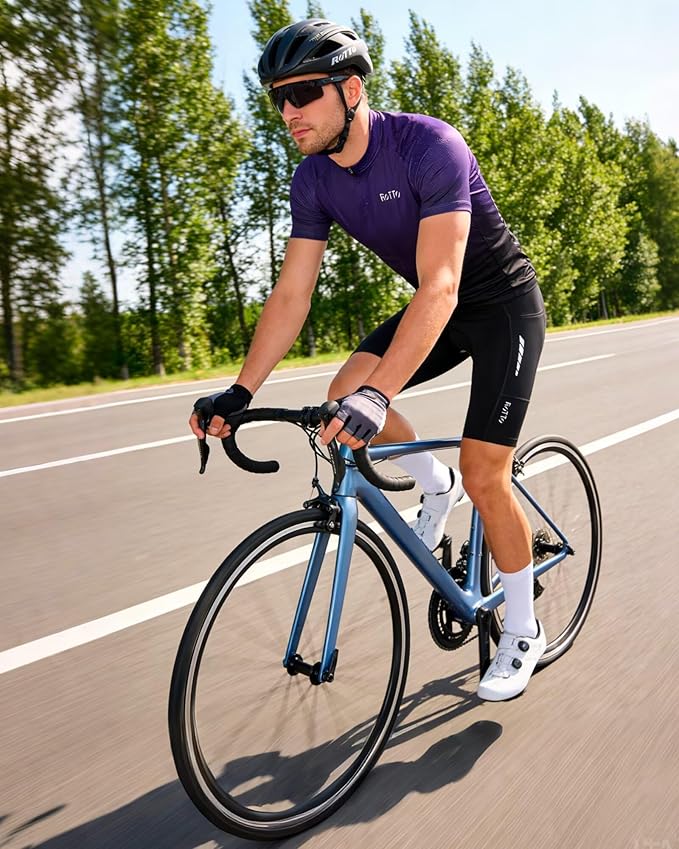ROTTO Cycling Jersey Mens Bike Shirt Short Sleeve Gradient Color Series