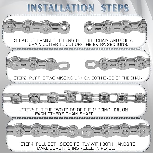 BUCKLOS 6/7/8/9/10/11/12 Speed Bike Chain, High Performance Lightweight Bicycle Chains for Road Bike/Mountain Bike/Ebike,Compatible with Shimano, SRAM, Campagnolo Silver/Gold