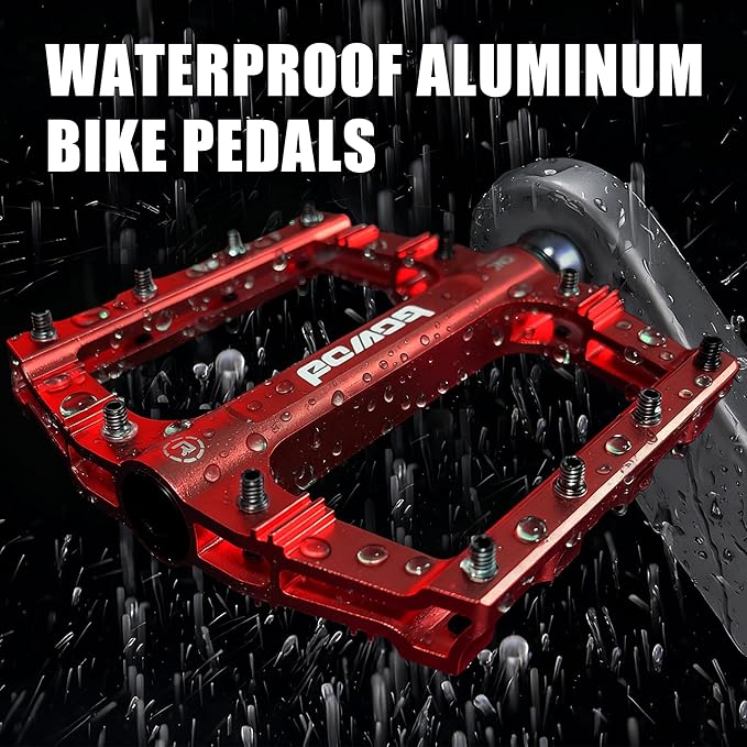 Bike Pedals 9/16" Lightweight Non-Slip Bicycle Platform Pedals - Fits Most Adult Bikes & Mountain Bikes &MTB, Road Bikes and Slip-Resistant Design