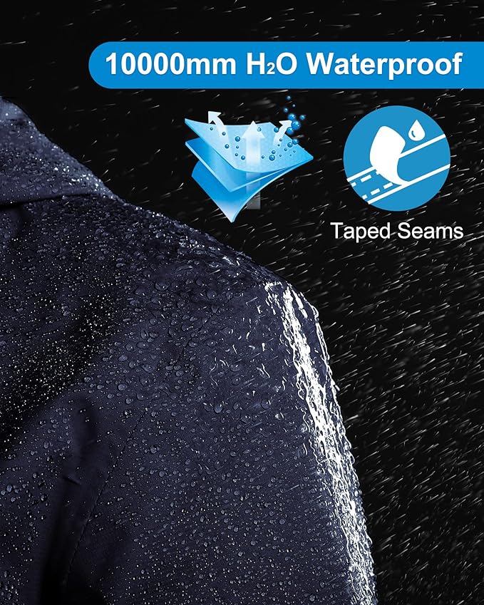 33,000ft Packable Rain Jacket Women Lightweight Waterproof Raincoat with Hood Cycling Bike Jacket Windbreaker