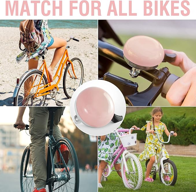 MARQUE Beach Cruiser Bike Bell – Classic Bicycle Bell Design for Adults and Kids with Traditional Ring Sound