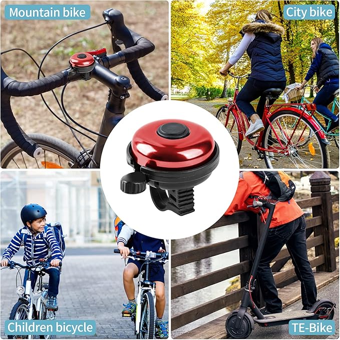 Classic Bike Bell, Aluminum Bicycle Bell, Loud Crisp Clear Sound Bicycle Bike Bell for Adults Kids