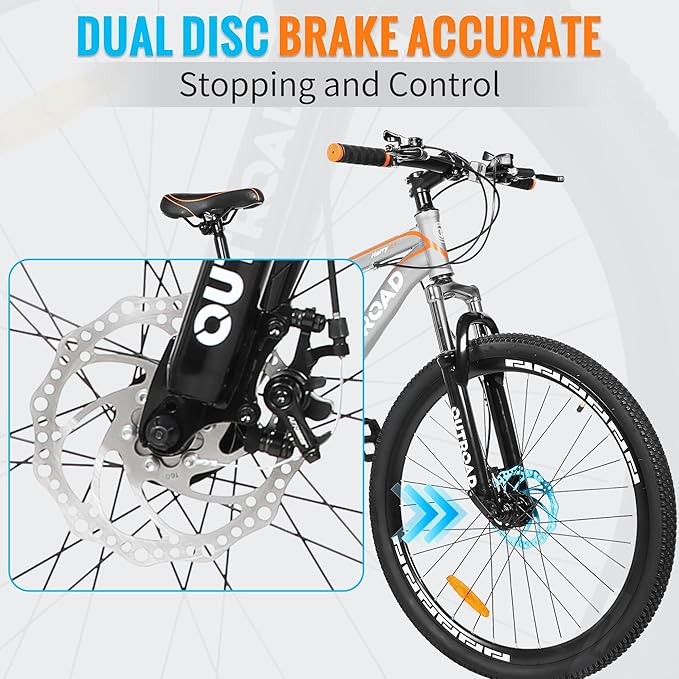 26 inch Mountain Bike 7/21 Speeds Lightweight Cycling Bicycles, Dual Disc/V Brake,Bicycle for Men and Women, Adult Bike, Road Bike