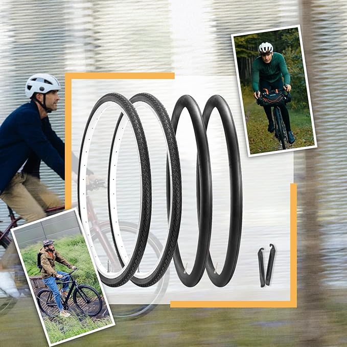 Hycline Road Bike Replacement Tire: 700x25C/700x28C/700Cx35C Folding High-Performance Wear-Resistant Bicycle Tires for City Commuter Road