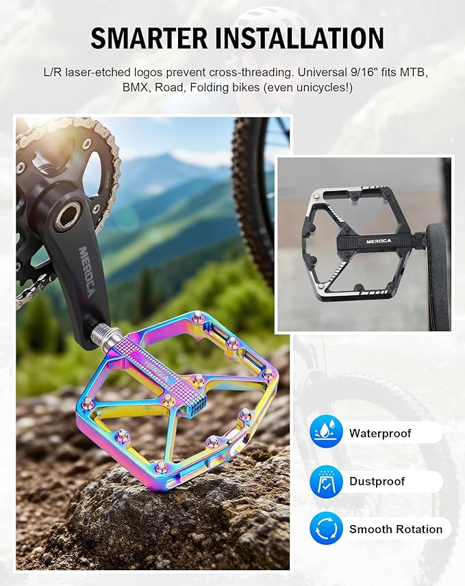CHADWICK High-Performance Bicycle Pedals – CNC Aluminum Alloy MTB Pedals with Sealed Bearings for Road, Mountain, and BMX Bikes