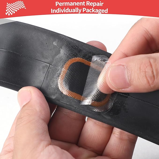 Bike Tire Repair Kit, Bicycle Inner Tube Patch Kit, with 20 PCS Vulcanizing Patches, for Bicycle, BMX, Motorcycle, and Inflatable Rubber