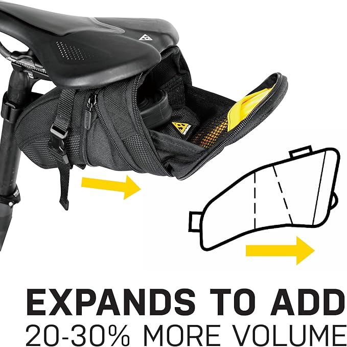 Topeak TC2261B Aero Wedge Pack with Strap Mount, Medium, black
