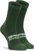 SOKZ2 Long Cycling Socks Performance Fit with Silicone Grippers Moisture Wicking Ideal for Road Racing and Training
