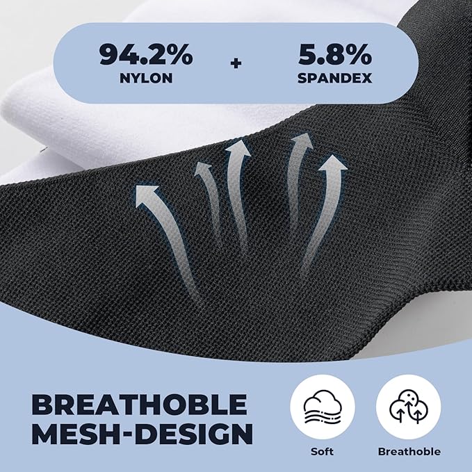 ROCKBROS Aerodynamic Cycling Socks with Wear-resistant Heel, VNS Halloween Series Breathable Athletic Crew Socks, 2 & 3-Pack