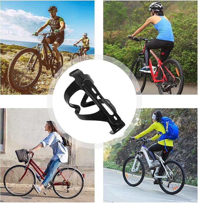 Sosoport 2pcs Ultralight Bike Water Bottle Holder Cage with Stable Attachment Easy No-Drill Installation Versatile Fit for Road and Mountain Cycling