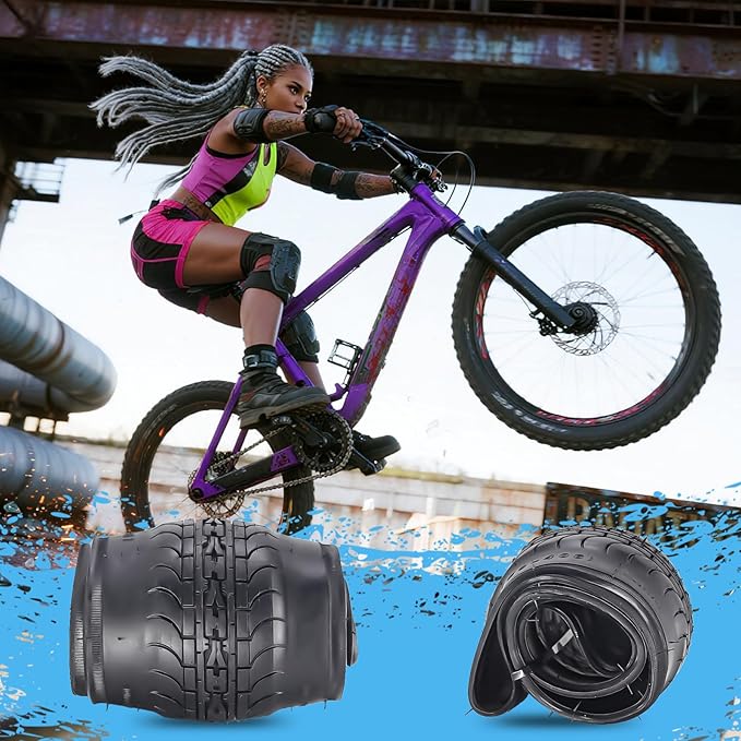 SIMEIQI 26x2.35 20x2.35 Inch Cruiser Beach Bike Tire Black White Wall or Brown Cream Wall Folding Replacement Bicycle Tire for Hybrid City Commuter Trail
