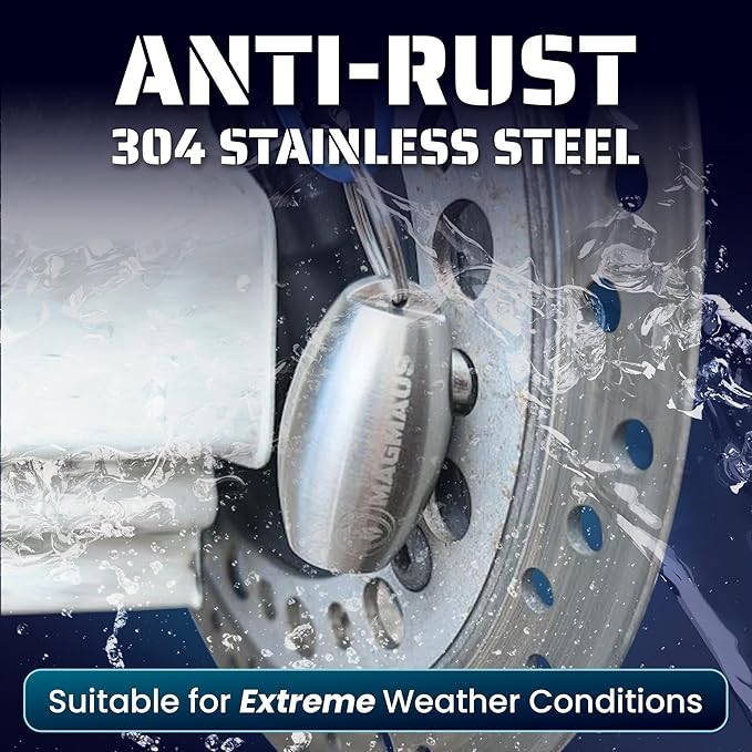 Magmaus® MBL02 [Never-Rust] Disc Brake Lock - [High Security] [304 Stainless Steel] - Weatherproof - Reminder Cable - Suitable for Motorcycles, Mopeds, Bikes