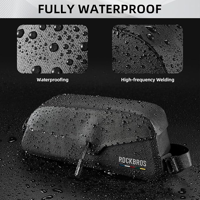 ROCKBROS bike frame bag with Magnetic Flap bike top tube bag Waterproof Cycling Pouch Tools Storage Bag for mountain Road bike