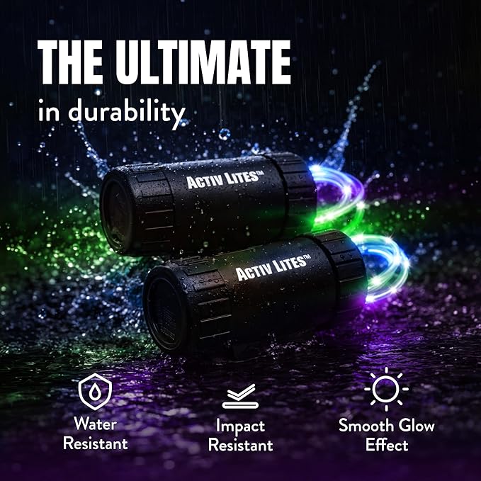 Activ Life 2-Tire Pack LED Bike Wheel Lights with Batteries Included, Get 100% Brighter and Visible from All Angles for Ultimate Safety and Style